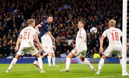 Che Adams secures Scotland play-off seeding in superb win over Denmark