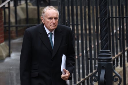 Paul Dacre outside the high court during the lawsuit against the Daily Mail brought by Prince Harry and others, London, 10 February 2026.