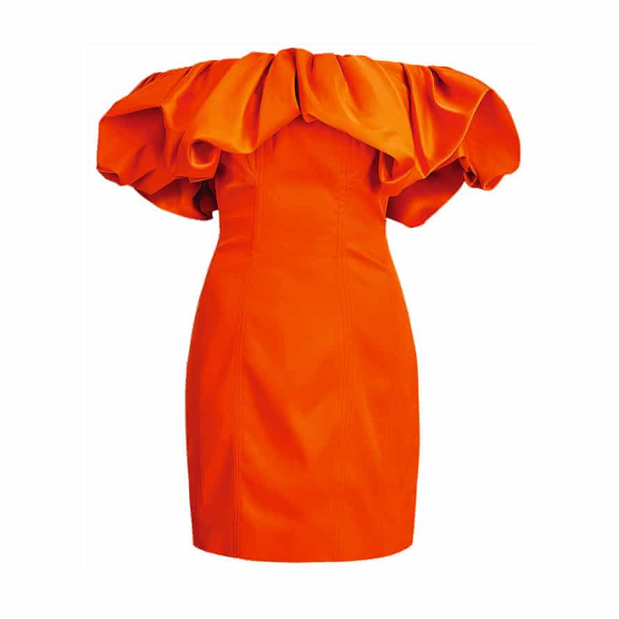 Orange off-the-shoulder