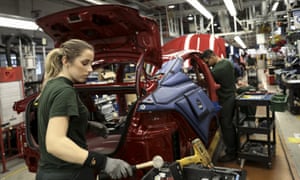 Worker at a Tata Motors Jaguar assembly plant in Castle Bromwich.