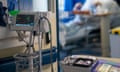 Medical equipment on an NHS hospital ward