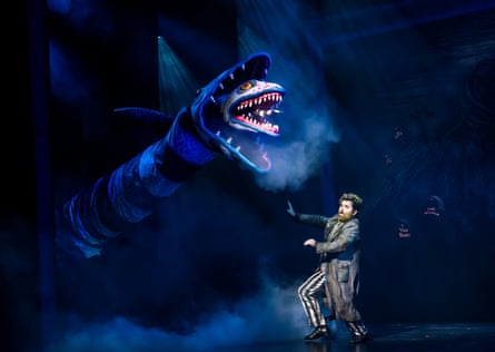 Michael Curry’s sandworm with David Flynn as Beetlejuice.