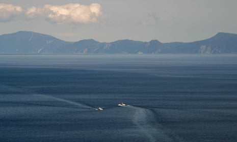 The disappeared island lies east of the Northern Territories, which are at the centre of a dispute between Japan and Russia. 