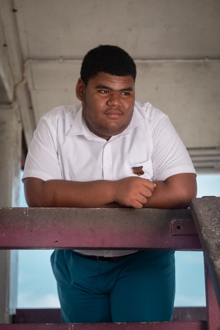 Tekafu Piliota one of the students at the Nauti Primary School in Tuvalu.