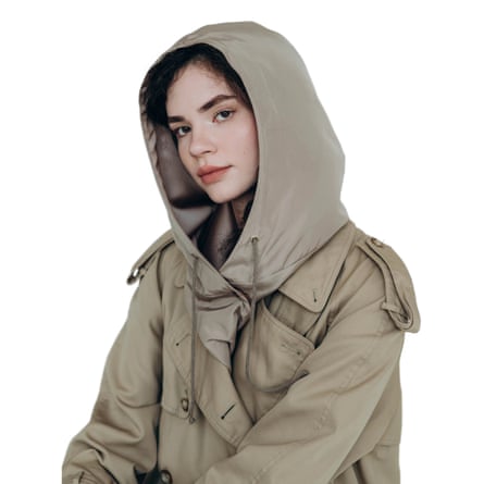 Waterproof hooded scarf with satin lining Unisex hood for curly hair