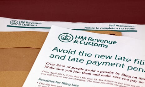 Close up of HMRC letter about avoiding penalty fines