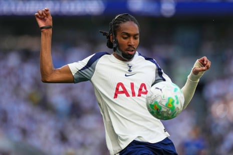 Djed Spence goes for the ball