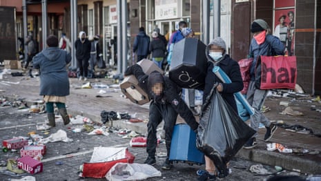 South Africa grapples with unrest as looting and violence continue – video