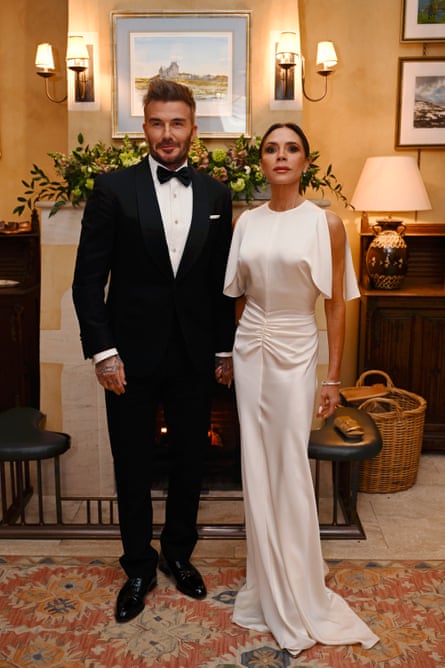 David Beckham and Victoria Beckham at King Charles’s Highgrove House in February.