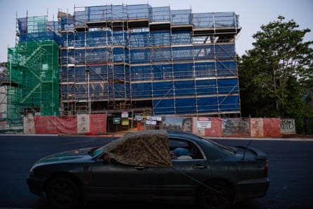 New housing under construction at the Landcom development in East Lismore