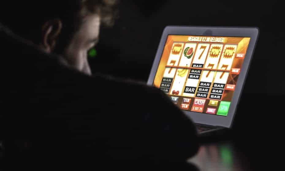 Man gambling online