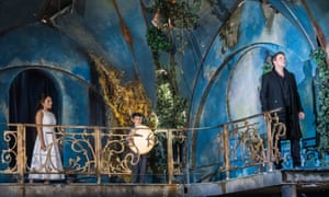 Andrea Carroll (Mélisande), William Davies (Yniold) and Jonathan McGovern (Pelléas) in Pelléas et Mélisande by Claude Debussy at Garsington Opera. Directed by Michael Boyd. Conductor, Jac van Steen.