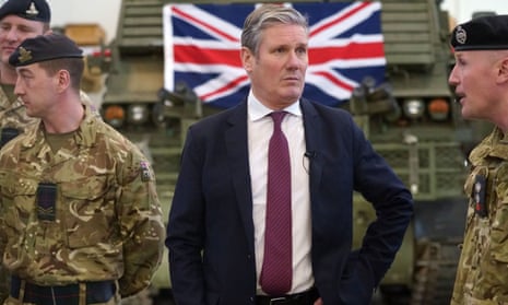 Labour leader Sir Keir Starmer during a visit to Tapa Military Base in Estonia, where British armed forces are deployed as part of Nato's Enhanced Forward Presence in March 2022.