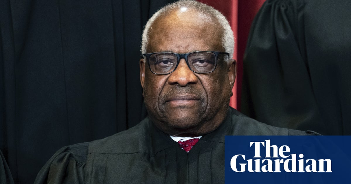 US supreme court justice Clarence Thomas in hospital with ‘flu-like symptoms’