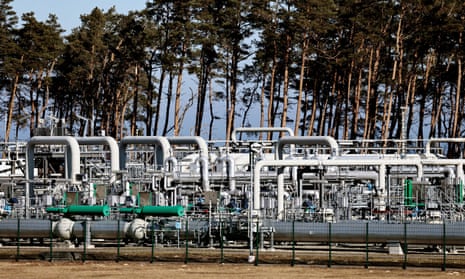 Gas pipes at Nord Stream 1 facilities in Lubmin, Germany
