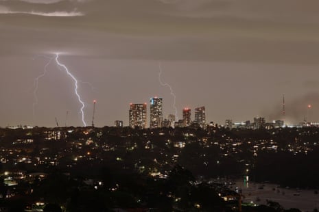 Lightning shots taken from the suburb of Mosman amongst the high rises of the North Shore Suburbs of Sydney.