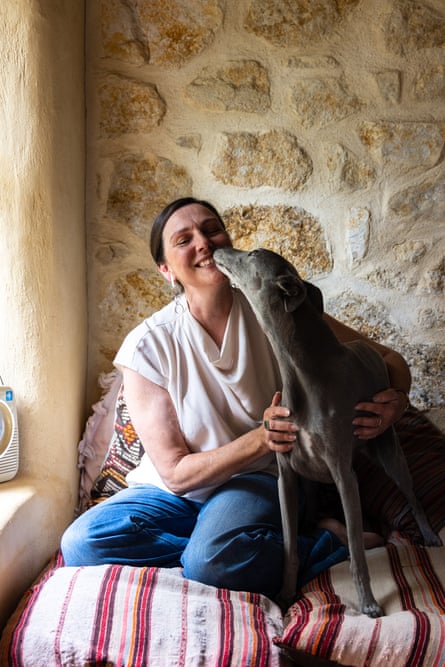 Williams with Bilbo at home.