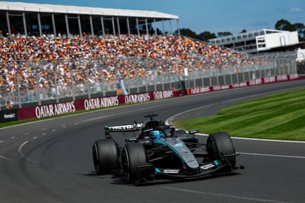 George Russell in action at Albert Park