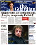 Guardian front page, Monday 18 January 2021