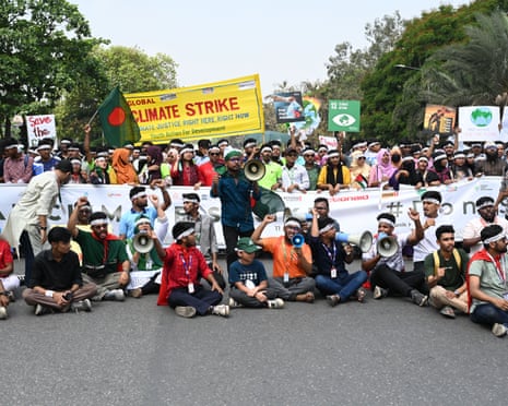 A climate rally in Dhaka, Bangladesh