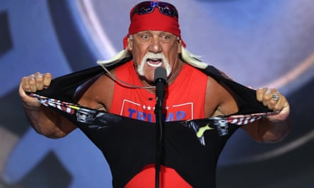 hogan tears off shirt