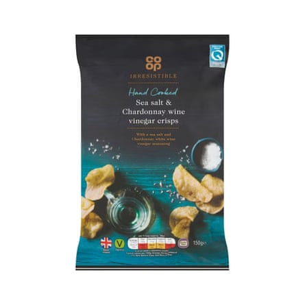 Co-op Irresistible Hand Cooked Sea Salt & Chardonnay Wine Vinegar Crisps 150g