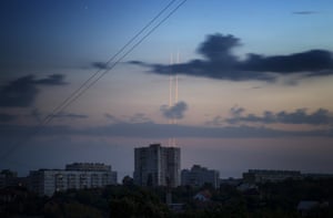 Rockets launch towards Ukraine from Russia’s Belgorod region at dawn as seen from Kharkiv