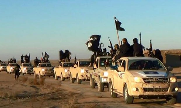 Islamic State fighters in Raqqa