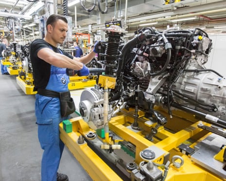 A BMW car plant in Munich, Germany