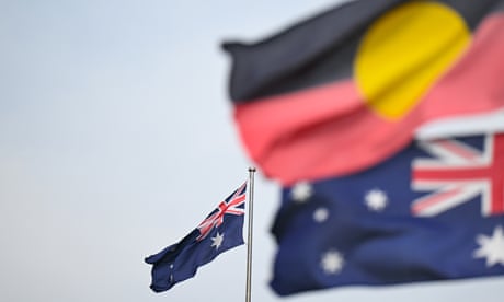 The Australian and Aboriginal flags