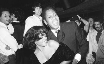 Diana Ross and US Vogue editor-at-large Andre Leon Talley dancing at Studio 54, c 1979 in New York City.