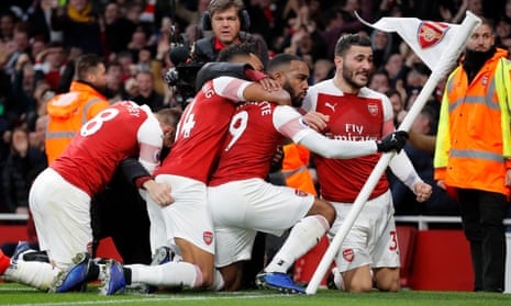Arsenal celebrate a goal