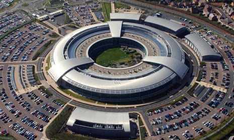An aerial image of GCHQ headquarters in Cheltenham, Gloucestershire