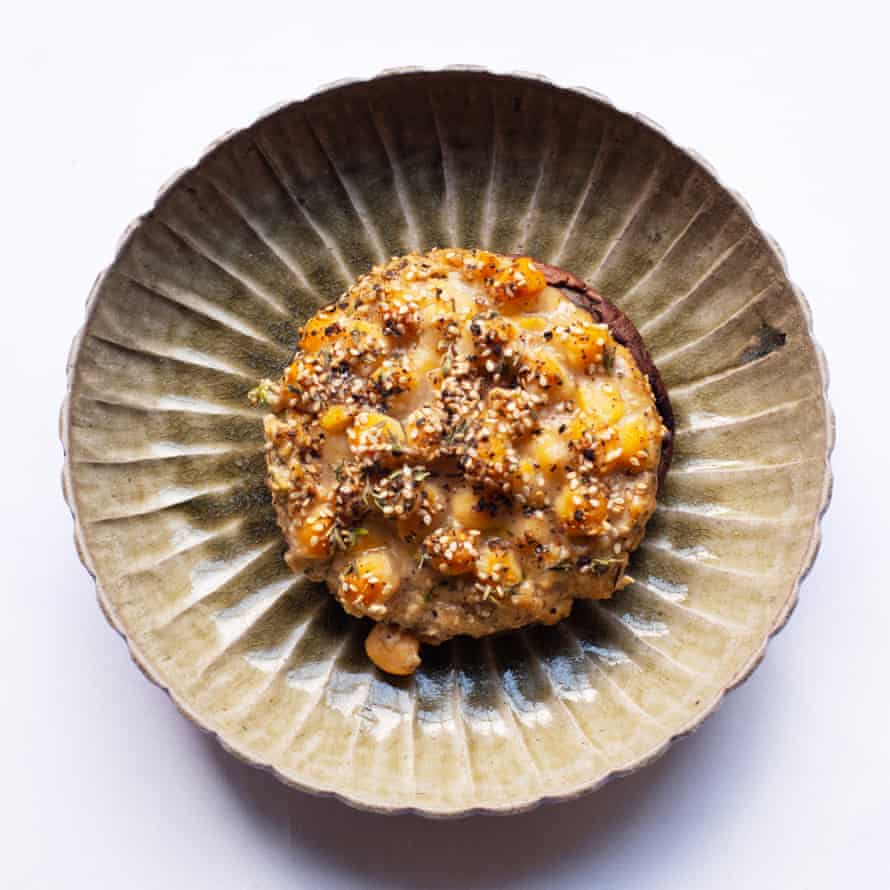 Nigel Slater’s mushrooms, chickpeas, tahini