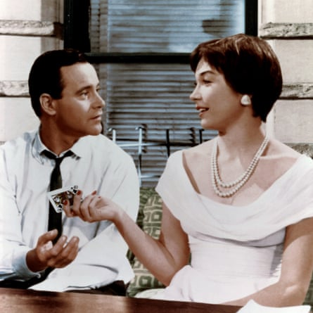 Jack Lemmon as CC Baxter in Wilder’s The Apartment, with co-star Shirley MacLaine.