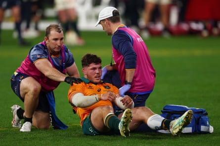 Carlo Tizzano was left requiring the attention of medics after the incident at the end of the game.