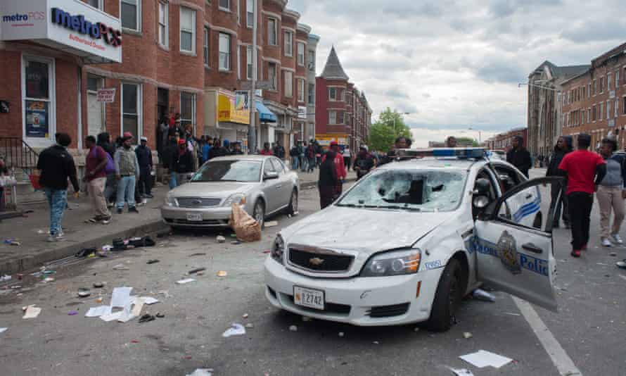 The aftermath of protests following the death of Freddie Gray.