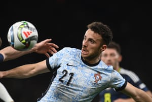 Jota in action for Portugal against Scotland in the Nations League in October 2024