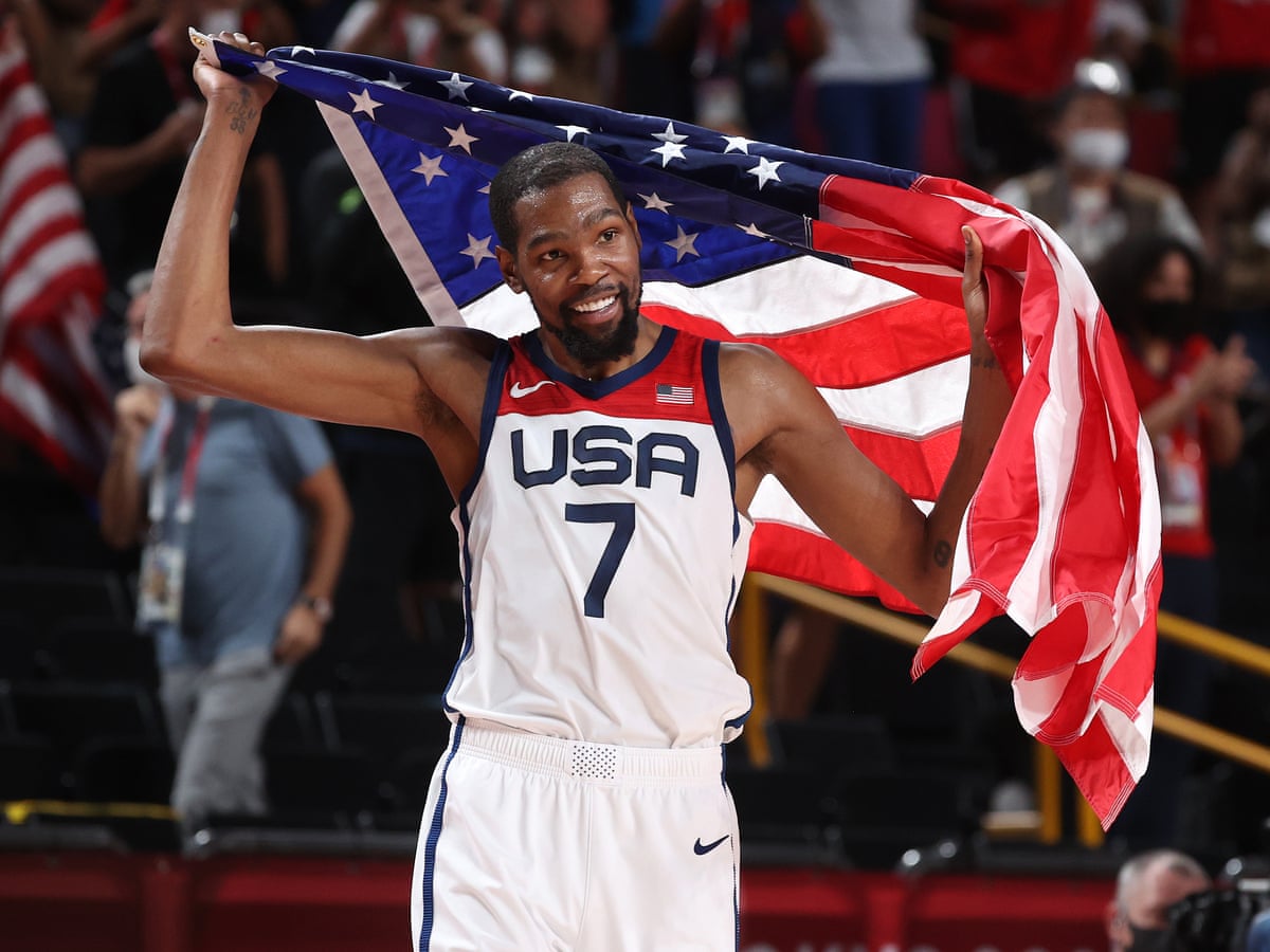Durant Hauls Usa Men S Basketball Past France To Fourth Straight Olympic Gold Tokyo Olympic Games The Guardian Durant Hauls Usa Men S Basketball Past France To Fourth Straight Olympic Gold Tokyo Olympic Games The Guardian