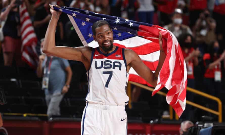 Durant Hauls Usa Men S Basketball Past France To Fourth Straight Olympic Gold Tokyo Olympic Games The Guardian Durant Hauls Usa Men S Basketball Past France To Fourth Straight Olympic Gold Tokyo Olympic Games The Guardian