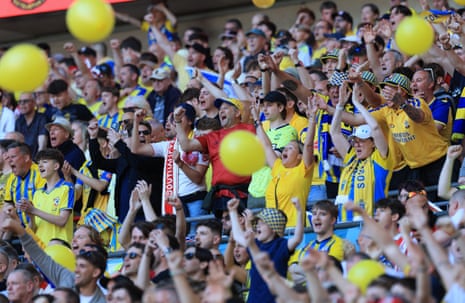 Southampton fans in the stands before the start of the match.