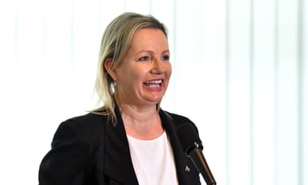 Environment minister Sussan Ley speaks at the Farmers for Climate Action launch at Parliament House in Canberra