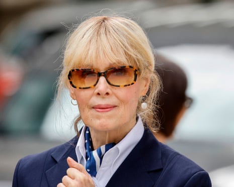 E Jean Carroll exits the New York federal court after Donald Trump appeared in court, on 6 September 2024.