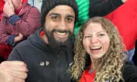 ‘This team fills me with pride’: Wales fans on qualifying for the World Cup | Wales 4 James and his partner Rachael.