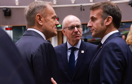 Tusk, Frieden and Macron in conversation