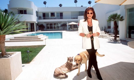 Jackie Collins at her home in Beverly Hills, California, in 1995.