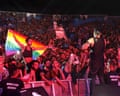 A fan of Lebanese alternative rock band Mashrou' Leila holds a rainbow flag during their concert at the Ehdeniyat International Festival in Ehden town, Lebanon August 12, 2017. Picture taken August 12, 2017. REUTERS/Jamal Saidi<br>A fan of Lebanese alternative rock band Mashrou' Leila holds a rainbow flag during their concert at the Ehdeniyat International Festival in Ehden town, Lebanon August 12, 2017. Picture taken August 12, 2017. Jamal Saidi