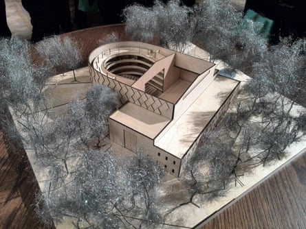 A model for Grange Park Opera’s new ‘theatre in the woods’ at West Horsley in Sussex.