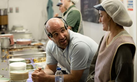 Shane Meadows on set of This Is England ‘90 with Chanel Cresswell who plays Kelly