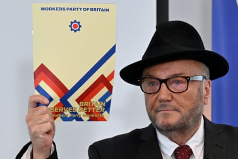 George Galloway launching the Workers Party of Britain manifesto.